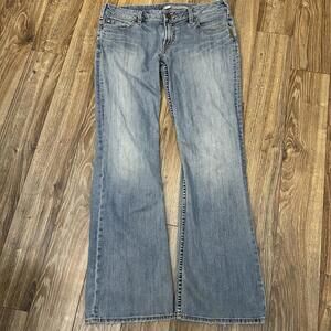 VINTAGE Silver Jeans Womens 34/32 Blue Denim Pants Light Wash Flared Cowboy